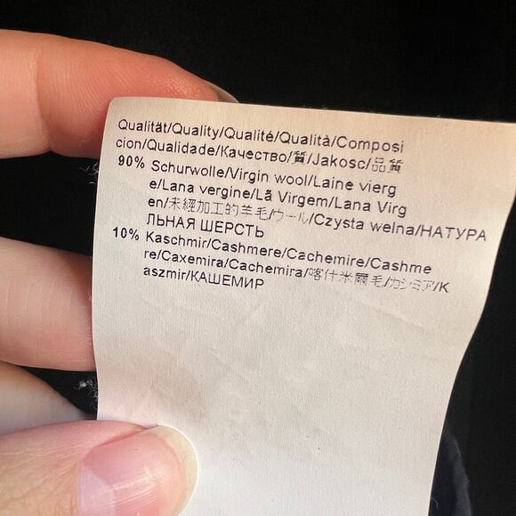 Hugo Boss Chester Black Cashmere Wool Collared Peacoat Size 46R - Picture 7 of 8